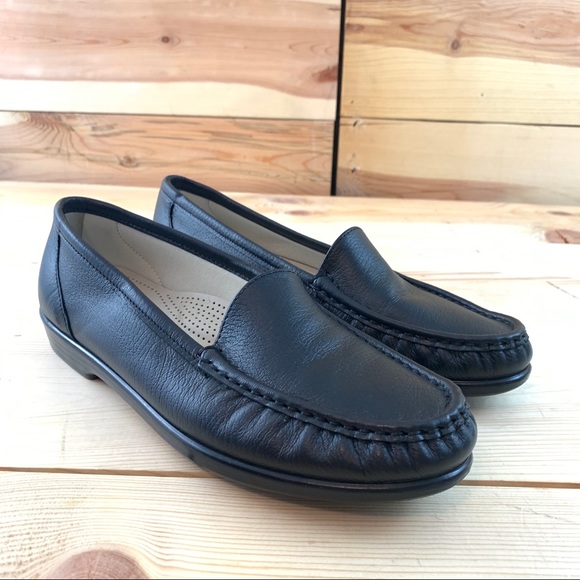 SAS Tripad Comfort Simplify black leather slip on - Picture 2 of 12